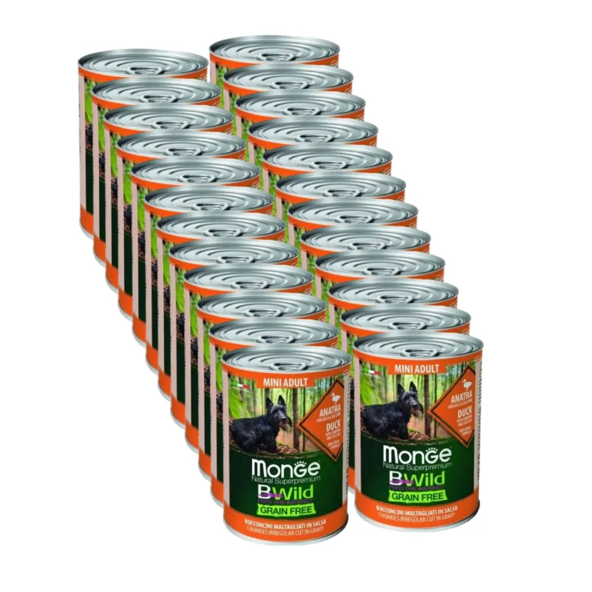 24x400g Monge BWild Mini Adult Anatra - Cani Taglia Mini 24x400g Monge BWild Mini Adult Anatra - Cani Taglia Mini